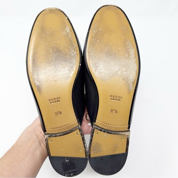 Gucci Princetown Black Leather Horsebit Mules Loafers - Picture 7 of 12
